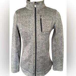 Athletic Zip Jacket in a Subtle Herringbone Pattern.